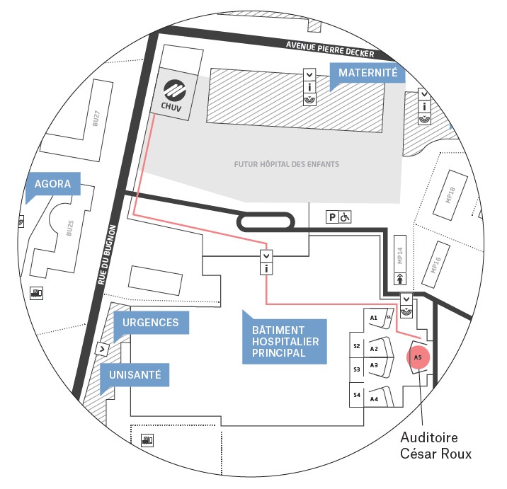 Acces auditoire Cesar roux - CHUV de Lausanne Accès à L'Agora du Haut-Carré, un lieu atypique au coeur du campus de Talence