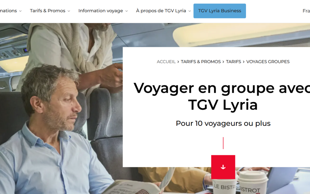 Voyagez ensemble vers Lausanne grâce à l&rsquo;offre groupe TGV Lyria
